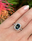 ‘Royale’ 1.99ct Australian Parti Sapphire & Diamond Platinum Ring