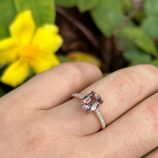 ‘Sugar Plum’ 2.48ct No Heat Madagascan Sapphire & Diamond Ring Ring Jason Ree Design