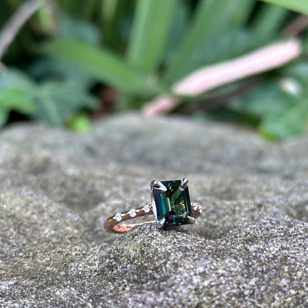 ‘Marley’ 2.57ct Green Australian Sapphire Ring Ring Jason Ree Design 