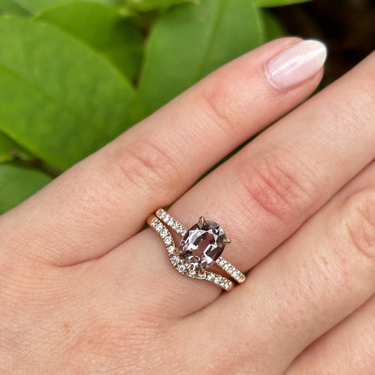 ‘Sugar Plum’ 2.48ct No Heat Madagascan Sapphire & Diamond Ring Ring Jason Ree Design