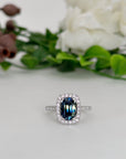 ‘Royale’ 1.99ct Australian Parti Sapphire & Diamond Platinum Ring Ring Jason Ree Design