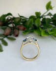 ‘Delta’ 1.22ct E VS1 Lab Grown Oval Diamond & Australian Sapphire Ring Ring Jason Ree Design