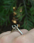 Australian Sapphire Platinum Solitaire Ring