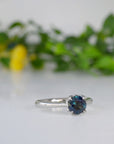 Australian Sapphire Platinum Solitaire Ring