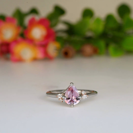 ‘Mistral’ 1.08ct Pink Sapphire Platinum Ring Ring Jason Ree Design 