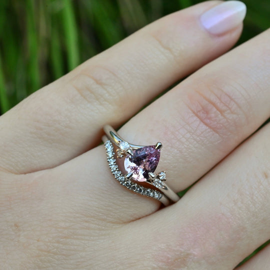 ‘Mistral’ 1.08ct Pink Sapphire Platinum Ring Ring Jason Ree Design 