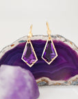 ‘Summit’ Amethyst Yellow Gold Earrings Earrings Jason Ree Design