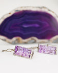 ‘Chasm’ Amethyst White Gold Earrings Earrings Jason Ree Design