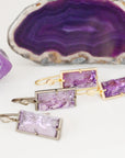 ‘Chasm’ Amethyst White Gold Earrings Earrings Jason Ree Design