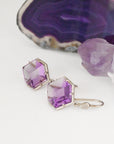 ‘Plateau’ Amethyst White Gold Earrings Earrings Jason Ree Design