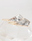 ‘Pinnacle’ Tourmalinated Quartz Rose Gold Earrings Earrings Jason Ree Design