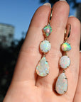 ‘Landslide’ Australian Crystal Opal Yellow Gold Earrings Earrings Jason Ree Design