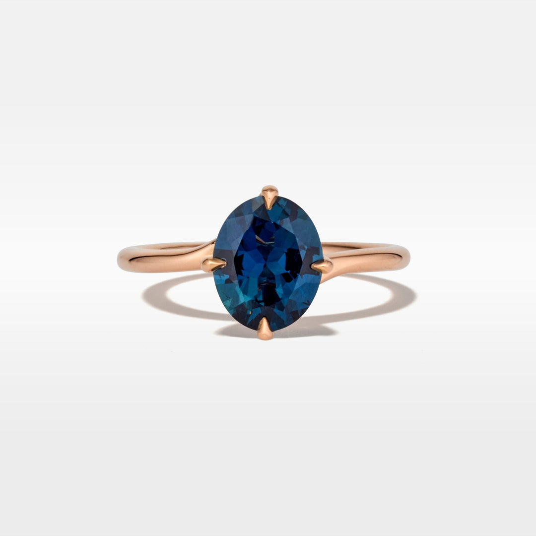 ‘Tempest’ 1.99ct Australian Blue Sapphire Rose Gold Ring Ring Jason Ree Design