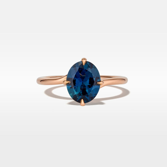 ‘Tempest’ 1.99ct Australian Blue Sapphire Rose Gold Ring Ring Jason Ree Design