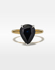 ‘HighWire Tear-drop’ 3.52ct Pear-cut Australian Dark Blue Sapphire Ring Ring Jason Ree Design