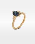 ‘Remy’ 1.23ct Blue Green Australian Sapphire & Diamond Ring Ring Jason Ree Design