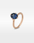 ‘Tempest’ 1.99ct Australian Blue Sapphire Rose Gold Ring Ring Jason Ree Design