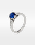 "Evelyn" Ceylon Sapphire & Diamond Engagement Ring Ring JasonRee