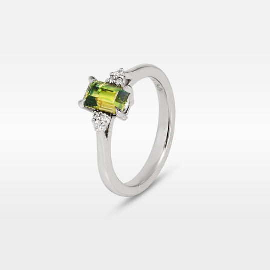 ‘MiMi’ 1.20ct Australian Parti Sapphire & Diamond Platinum Ring Ring Jason Ree Design