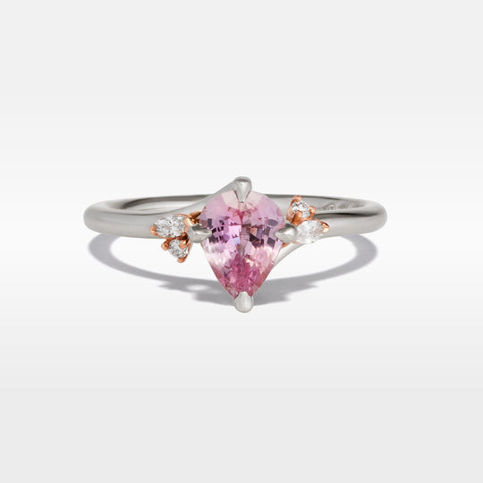 ‘Mistral’ 1.08ct Pink Sapphire Platinum Ring Ring Jason Ree Design