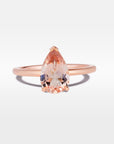 ‘HighWire Teardrop’ 1.50ct Morganite Rose Gold Ring Ring Jason Ree Design