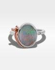 ‘Gumleaf’ 2.41ct Australian White Opal Platinum Ring Ring Jason Ree Design