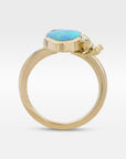 ‘Gumleaf’ 1.90ct Australian Crystal Opal 18ct Yellow Gold Ring Ring Jason Ree Design