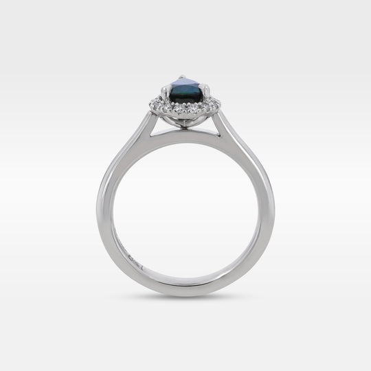 ‘Eden’ 1.12ct Teal Australian Sapphire & Diamond Platinum Ring Ring Jason Ree Design
