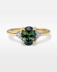 ‘Gumleaf Lily’ 1.40ct Oval-cut Australian Parti Sapphire & Diamond Ring Ring Jason Ree Design