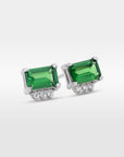 ‘Royce’ Tsavorite Garnet & Diamond Platinum Earrings Earrings Jason Ree Design