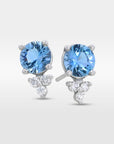 ‘Trinity’ Aquamarine & Diamond Platinum Earrings Earrings Jason Ree Design
