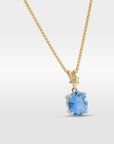 ‘Talia’ 0.97ct Fine Blue Aquamarine Gold & Platinum Necklace Necklace Jason Ree Design
