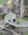 ‘Eden’ 1.12ct Teal Australian Sapphire & Diamond Platinum Ring Ring Jason Ree Design