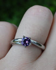 ’Blossom’ 0.55ct Purple Sapphire Platinum Ring Ring Jason Ree Design