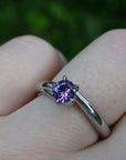 ’Blossom’ 0.55ct Purple Sapphire Platinum Ring Ring Jason Ree Design
