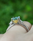 ‘Talia’ 1.06ct Aquamarine & Diamond Platinum Ring Ring Jason Ree Design