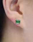 ‘Royce’ Tsavorite Garnet & Diamond Platinum Earrings Earrings Jason Ree Design