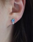 ‘Trinity’ Aquamarine & Diamond Platinum Earrings Earrings Jason Ree Design