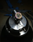 ‘Manuka Flower’ 5ct Black Opal, Purple Sapphire & Diamond Platinum Ring Ring Jason Ree Design