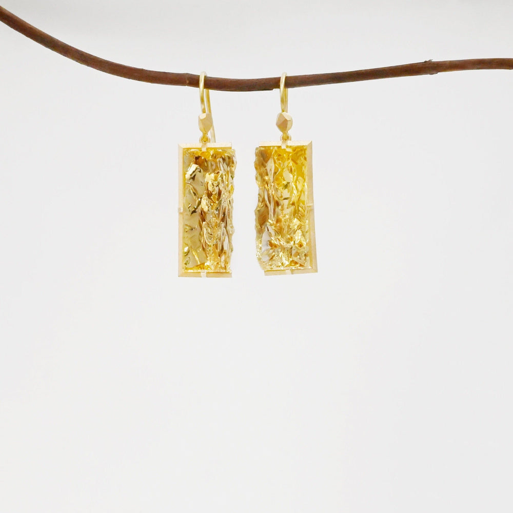 ‘Crevasse’ Yellow Gold Citrine Earrings Earrings Jason Ree Design