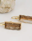 ‘Crevasse’ Rose Gold Champagne Quartz Earrings Earrings Jason Ree Design