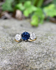 ‘Laurent’ 2.16ct Australian Sapphire & Lab Grown Diamond Trilogy Ring Ring Jason Ree Design