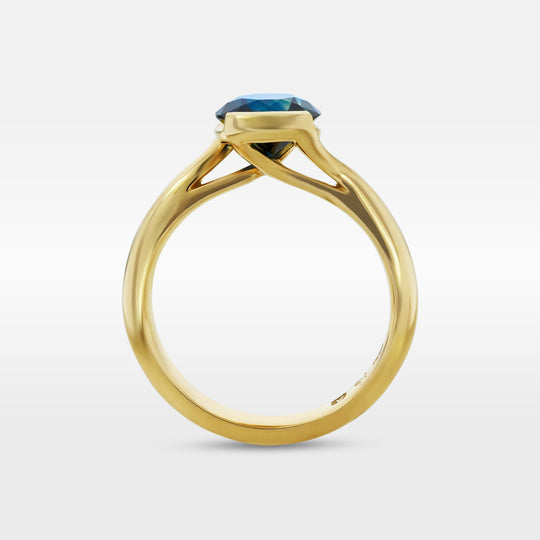 ‘Sirocco’ 1.61ct Australian Blue Green Sapphire Gold Ring Ring Jason Ree Design