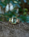 ‘Dryad’ 2.52ct Australian Green Sapphire & Arglye Champagne Diamond Ring Ring Jason Ree Design