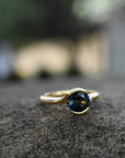 ‘Sirocco’ 1.61ct Australian Blue Green Sapphire Gold Ring Ring Jason Ree Design