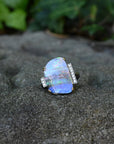 ‘Despina’ 9.2ct Australian Boulder Opal & Diamond Platinum Ring Ring JasonRee