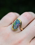‘Chartres’ 4.2ct Australian Boulder Opal Gold Ring Ring Jason Ree Design