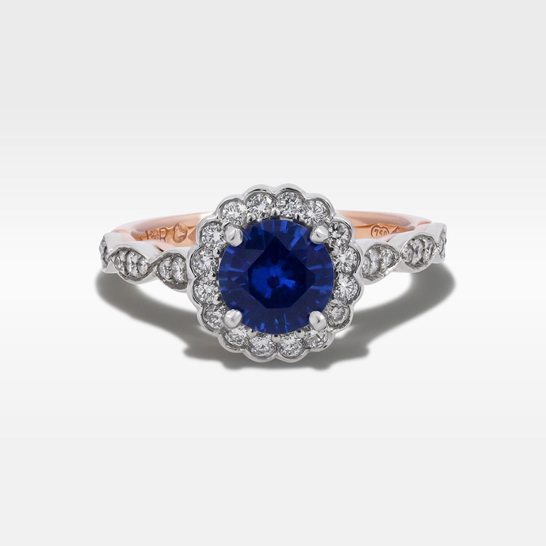 "Periwinkle" Sapphire & Diamond Engagement Ring Ring JasonRee