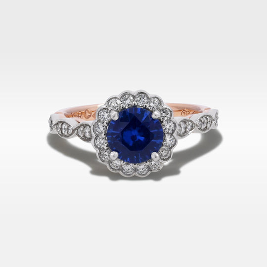 "Periwinkle" Sapphire & Diamond Engagement Ring Ring JasonRee