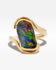 ‘Chartres’ 4.2ct Australian Boulder Opal Gold Ring Ring Jason Ree Design